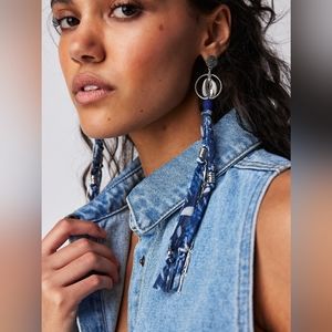 NWT Free People Blue Bridge Dangle Earrings